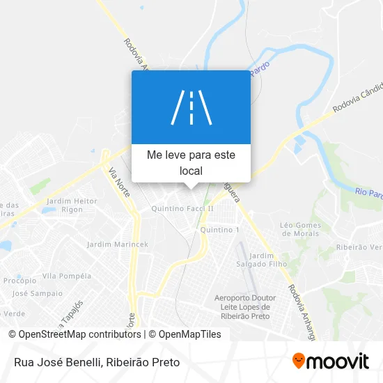 Rua José Benelli mapa