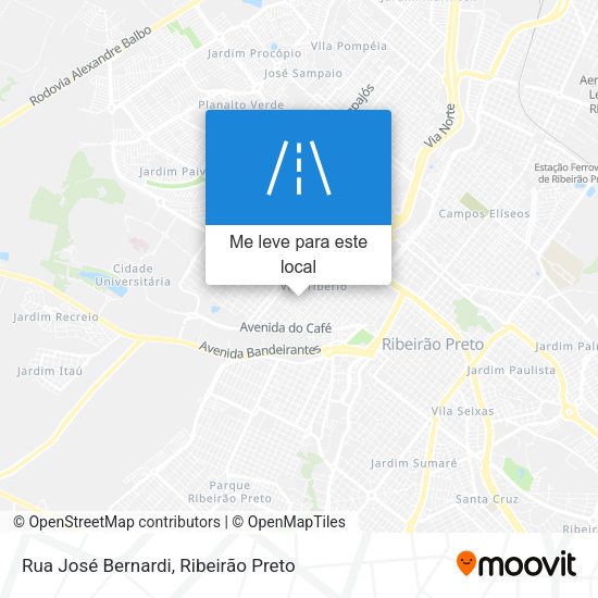 Rua José Bernardi mapa