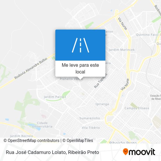 Rua José Cadamuro Lolato mapa