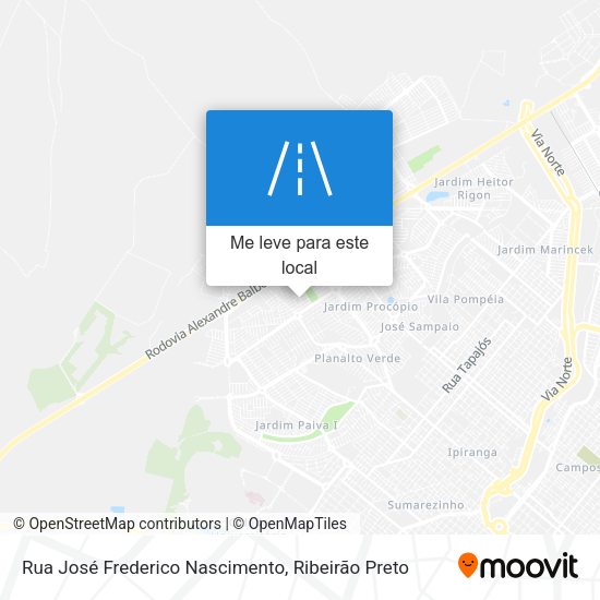 Rua José Frederico Nascimento mapa