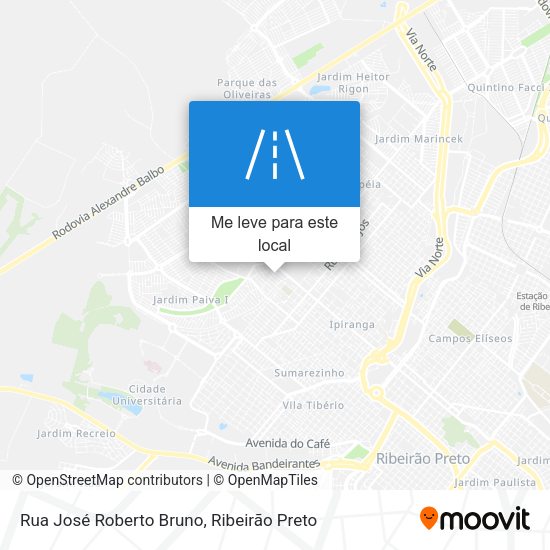 Rua José Roberto Bruno mapa