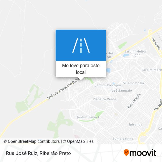 Rua José Ruiz mapa