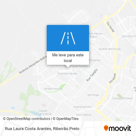 Rua Laura Costa Arantes mapa