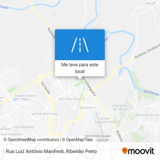 Rua Luiz Antônio Manfredi mapa