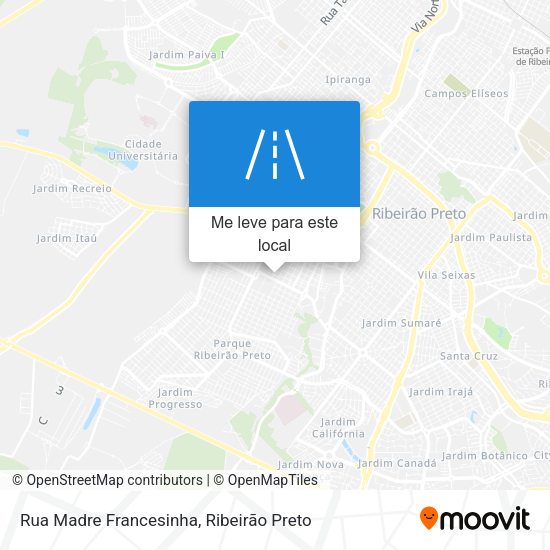 Rua Madre Francesinha mapa
