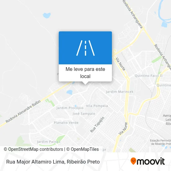 Rua Major Altamiro Lima mapa