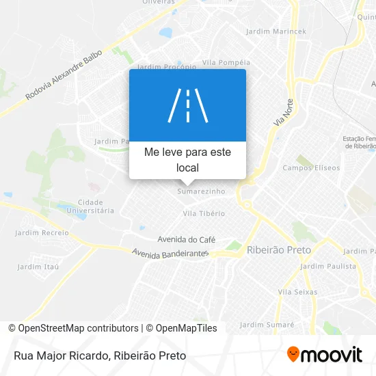 Rua Major Ricardo mapa
