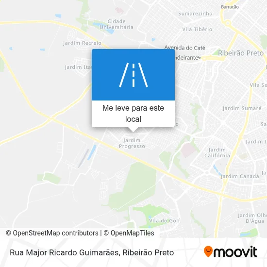 Rua Major Ricardo Guimarães mapa