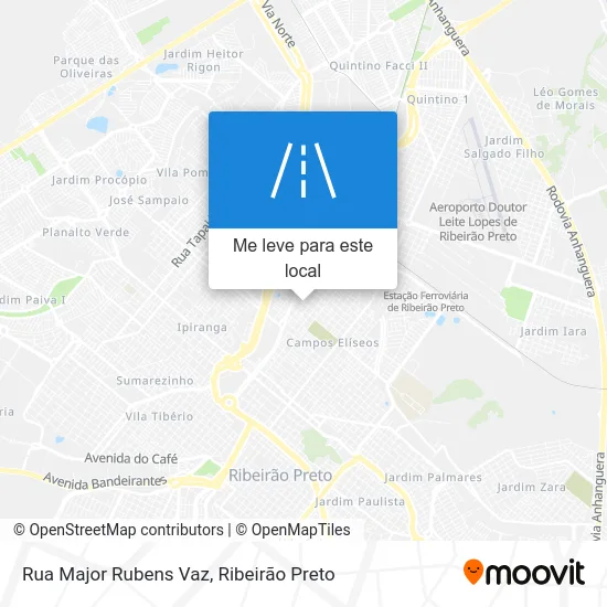 Rua Major Rubens Vaz mapa