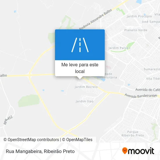 Rua Mangabeira mapa
