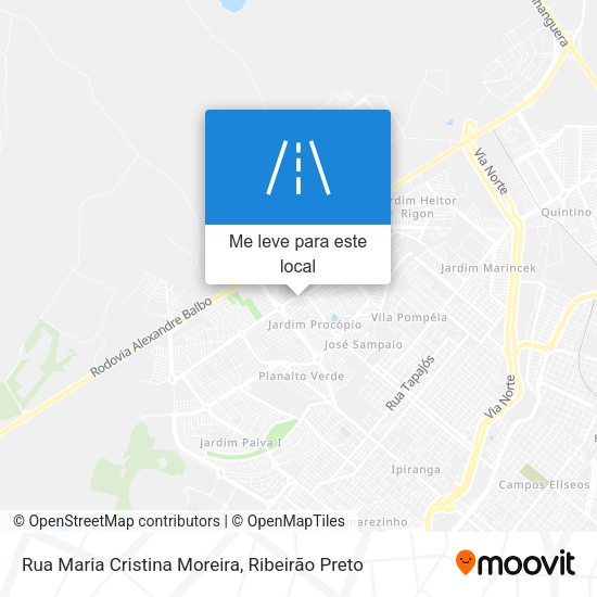 Rua Maria Cristina Moreira mapa