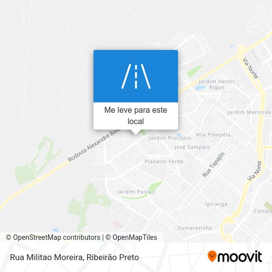 Rua Militao Moreira mapa