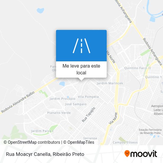 Rua Moacyr Canella mapa