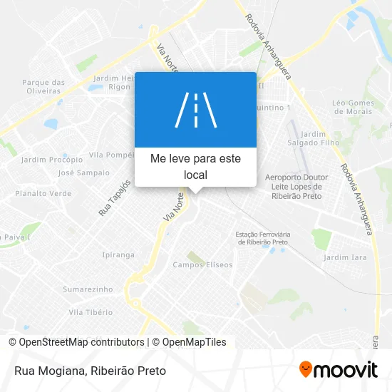 Rua Mogiana mapa