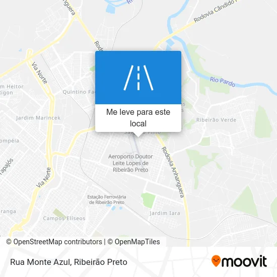 Rua Monte Azul mapa