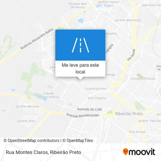 Rua Montes Claros mapa