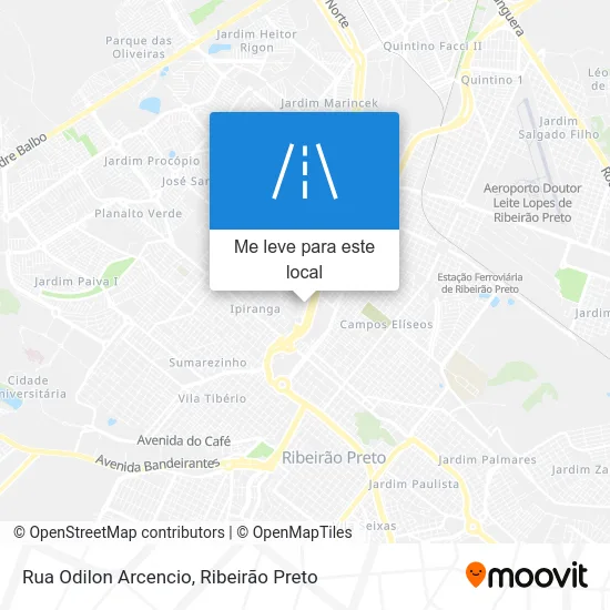 Rua Odilon Arcencio mapa