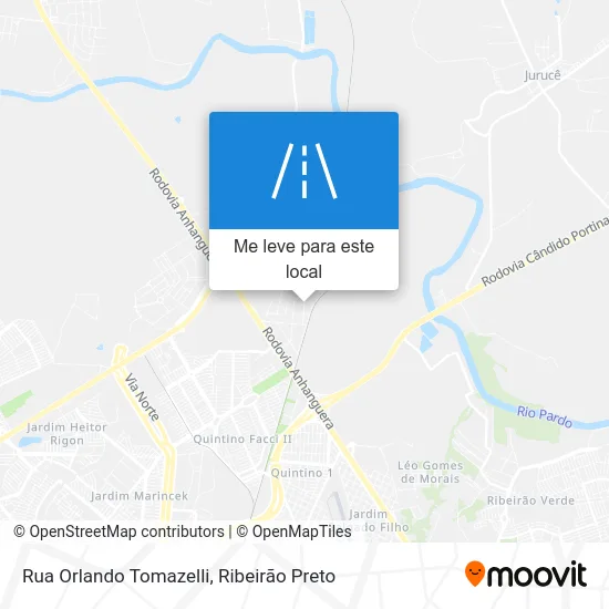 Rua Orlando Tomazelli mapa