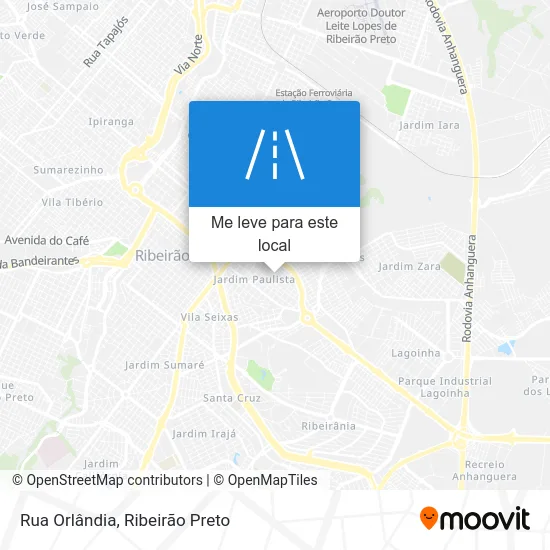 Rua Orlândia mapa