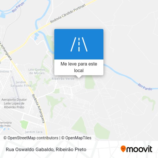 Rua Oswaldo Gabaldo mapa