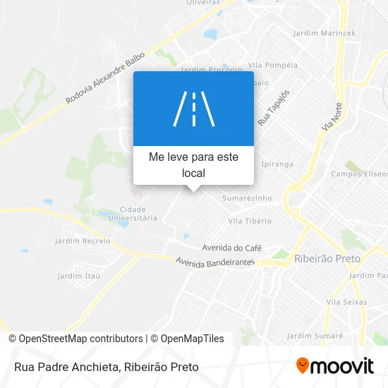 Rua Padre Anchieta mapa