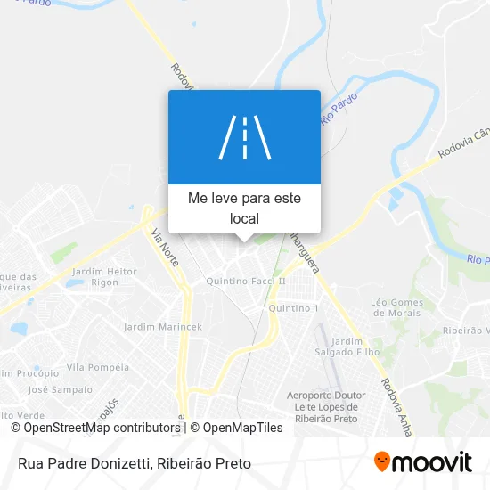 Rua Padre Donizetti mapa