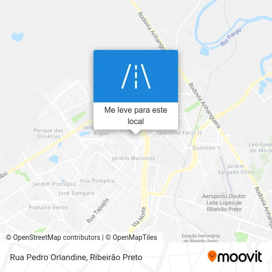 Rua Pedro Orlandine mapa