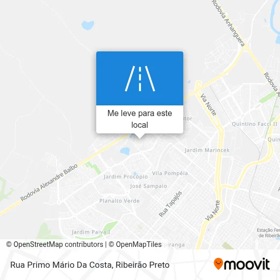 Rua Primo Mário Da Costa mapa