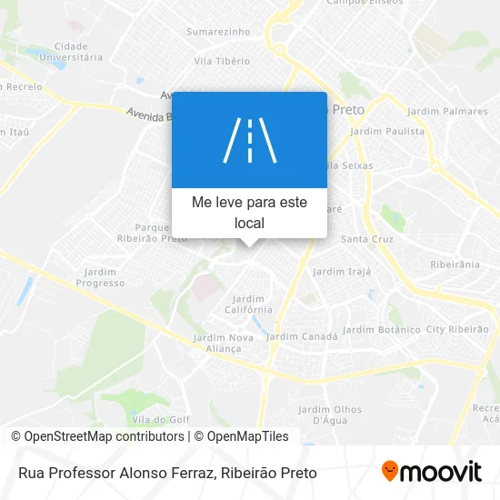 Rua Professor Alonso Ferraz mapa