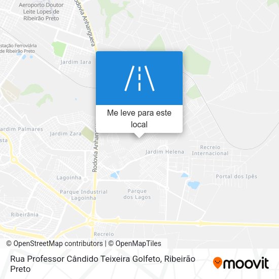 Rua Professor Cândido Teixeira Golfeto mapa
