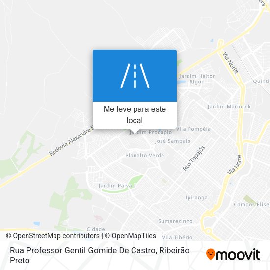 Rua Professor Gentil Gomide De Castro mapa