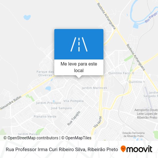 Rua Professor Irma Curi Ribeiro Silva mapa