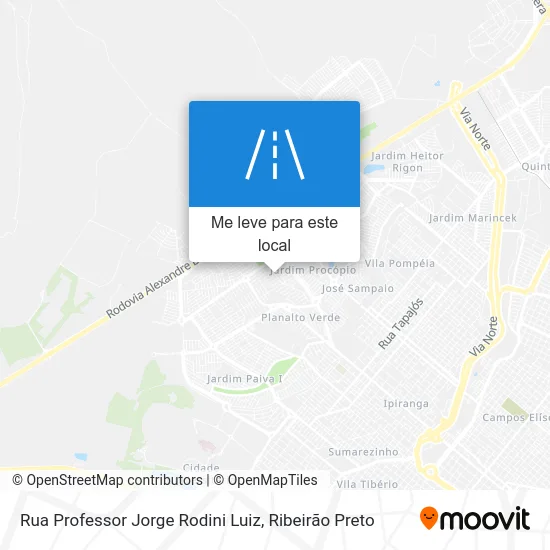 Rua Professor Jorge Rodini Luiz mapa