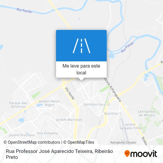 Rua Professor José Aparecido Teixeira mapa
