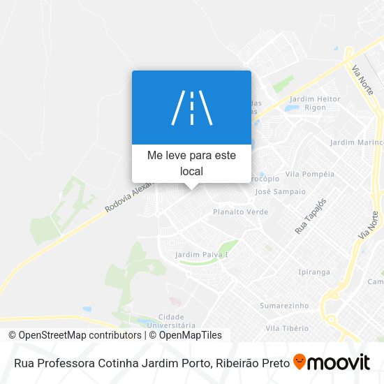 Rua Professora Cotinha Jardim Porto mapa