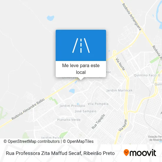 Rua Professora Zita Maffud Secaf mapa