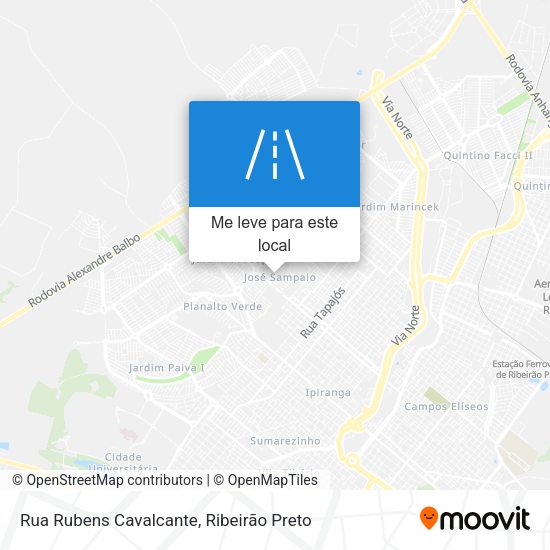 Rua Rubens Cavalcante mapa