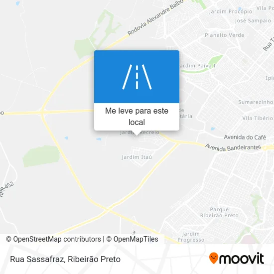 Rua Sassafraz mapa