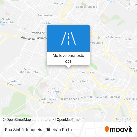 Rua Sinhá Junqueira mapa