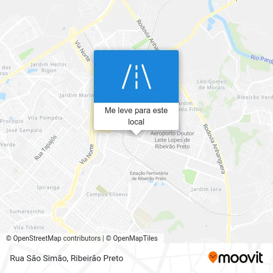 Rua São Simão mapa