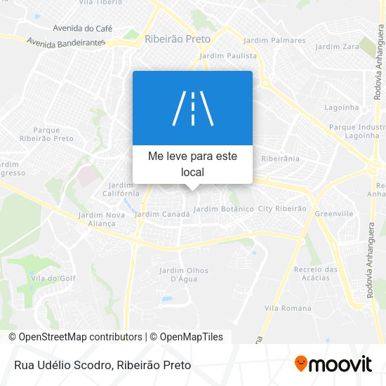Rua Udélio Scodro mapa
