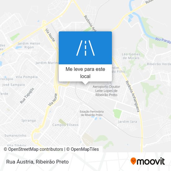 Rua Áustria mapa