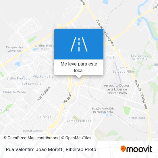 Rua Valentim João Moretti mapa