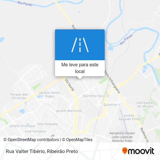 Rua Valter Tibério mapa