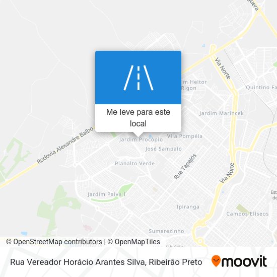 Rua Vereador Horácio Arantes Silva mapa