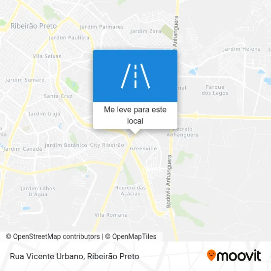 Rua Vicente Urbano mapa
