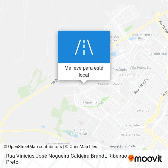 Rua Vinicius José Nogueira Caldeira Brandt mapa