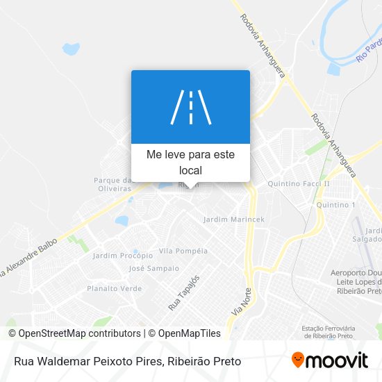 Rua Waldemar Peixoto Pires mapa