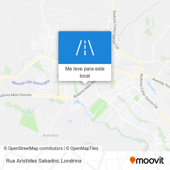 Rua Aristides Sabadini mapa