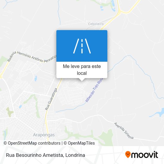 Rua Besourinho Ametista mapa